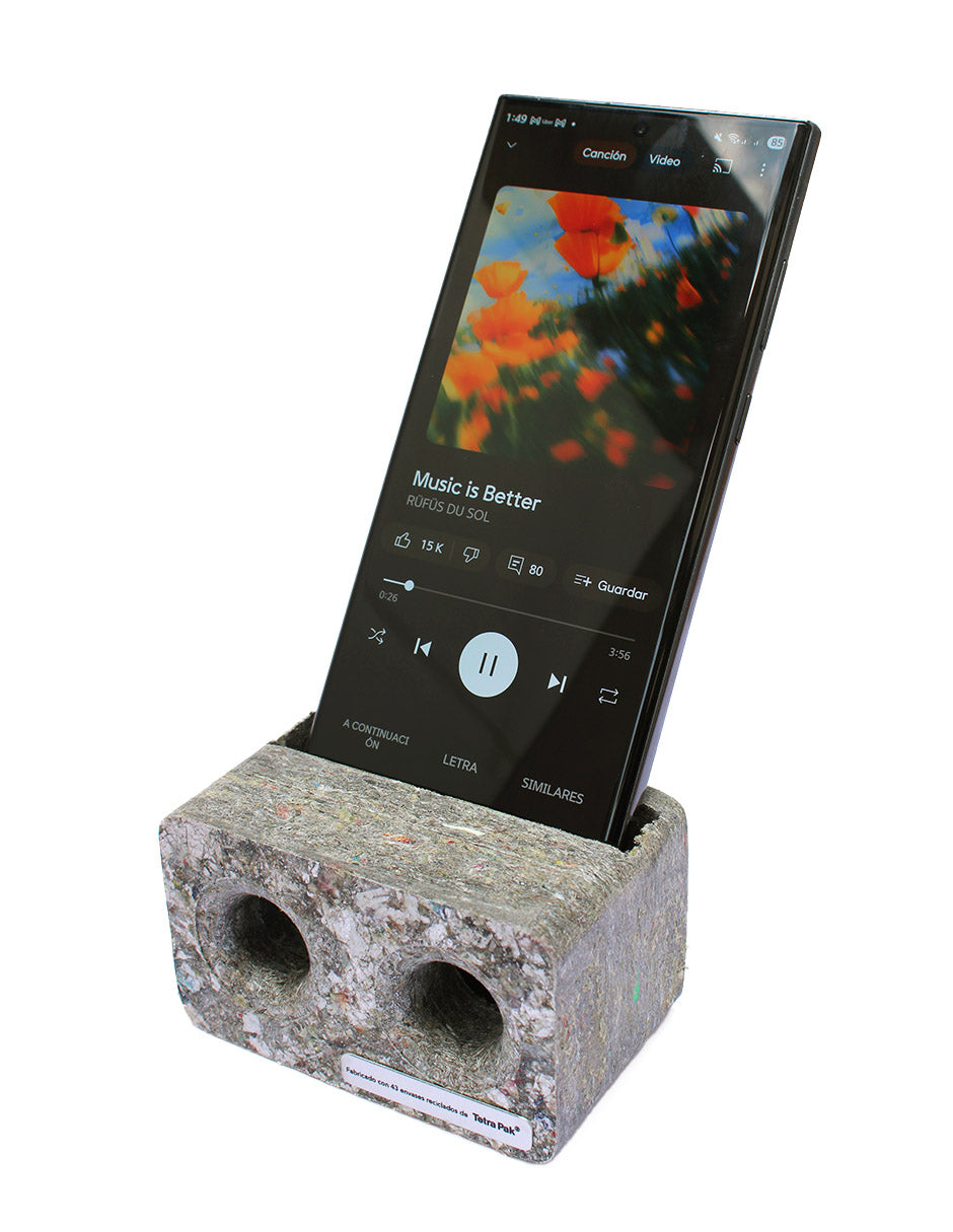 Altavoz con soporte para celular